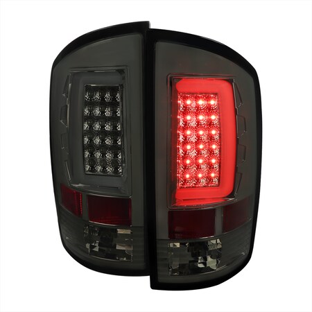 Spec-D Tuning 02-05 DODGE RAM TAIL LIGHT WITH CHROME HOUSING AND SMOKED LENS, PK  2 LT-RAM02GLED-G2-TM